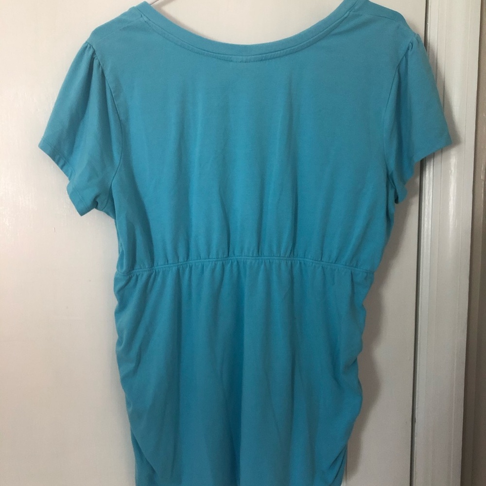 Blue Ruched Maternity Top🤰🏻🖤 - Picture 5 of 5